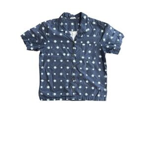 Women's Roller Rabbit Star‎ Print Navy Blue Short-Sleeve Pajama *Shirt Only